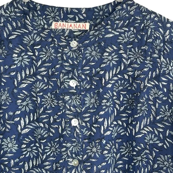 Banjanan Floral Peasant Boho Dress Small Cottage Mini Western Romantic Whimsical - Picture 4 of 11